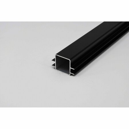 EZTUBE 2-Way Captive Fin Extrusion for 1/4in Panel Panel  Black, 94in L x 1in W x 1in H, QR Both Ends 100-270 BK QR 94